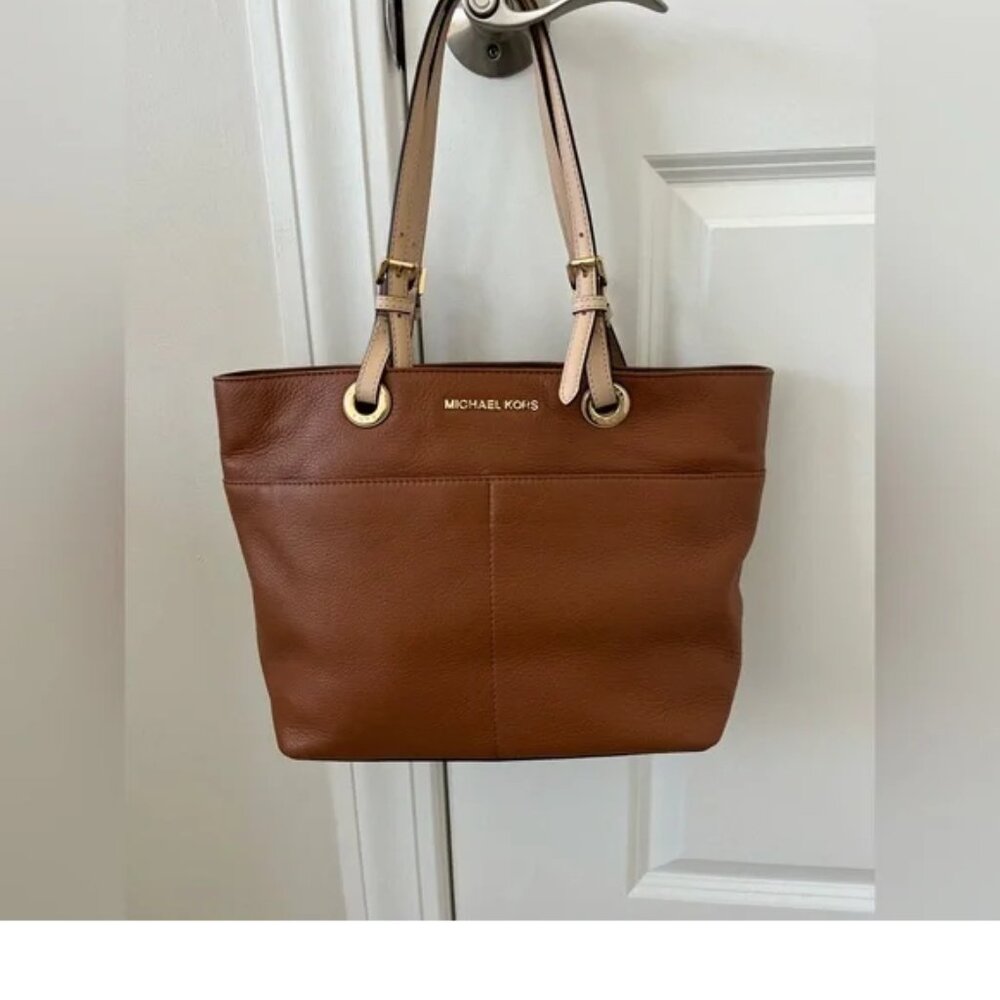 Michael Kors Bedford Leather Tote Medium Tan/Brown EUC